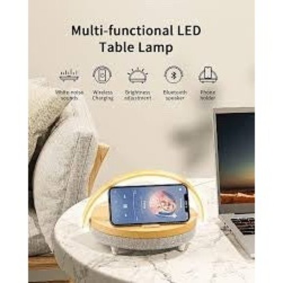 Bluetooth Sound stand Bluetooth Speaker Lamp Wireless Charger USB - Picture 7 of 12